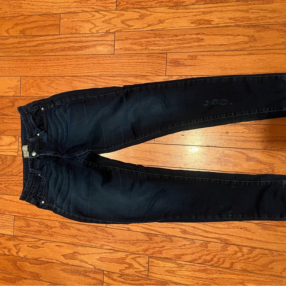 PAIGE Dark Blue Straight Leg Jeans